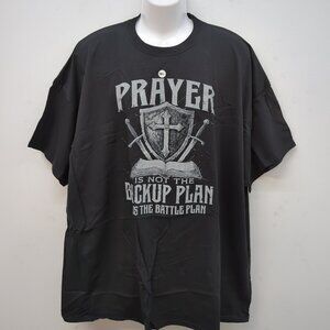 I Love My Freedom Prayer Is Not The Backup Plan Men's T Shirt 4XL Black